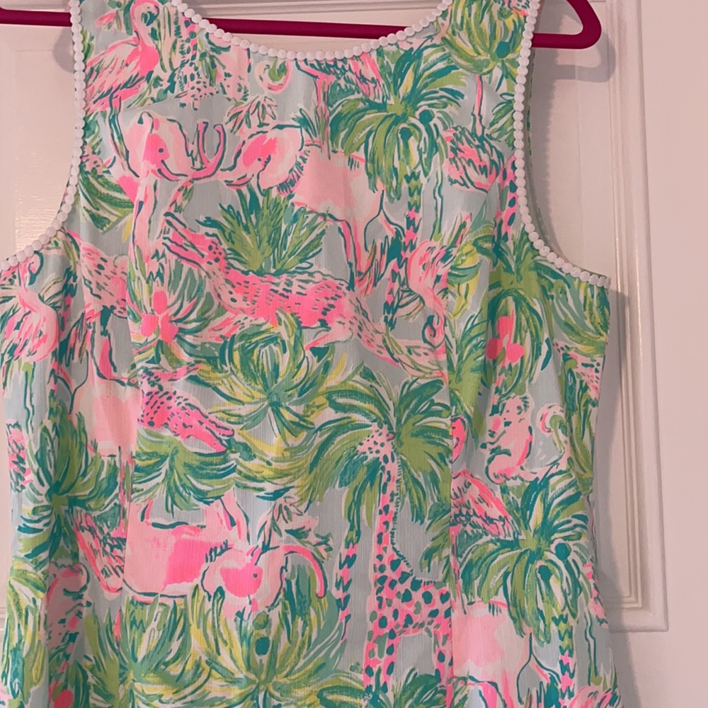 Mila Lilly Pulitzer Dress Seasalt Blue on Parade - Picture 2 of 11